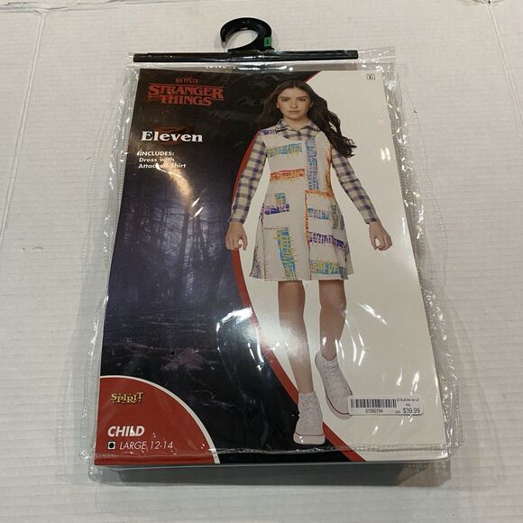 Stranger Things Eleven Costume Child Large 12-14 Spirit Halloween - Picture 1 of 7